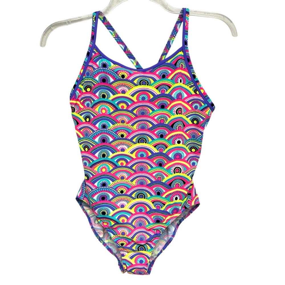 NWT FUNKITA Eye Candy Swimsuit Sz 10 Multicolor UV Protection Chlorine Resistant